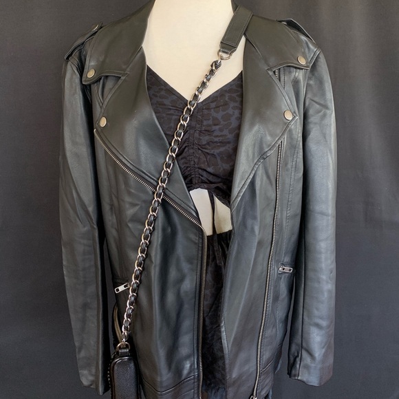silence + noise Jackets & Coats Silence Noice Faux Leather Jacket
